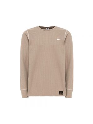 Sweter w jednolitym kolorze Nike beżowy