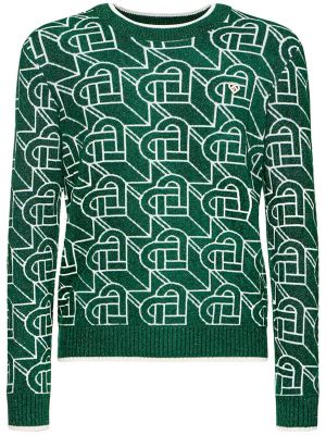 Sweter z wiskozy Casablanca zielony
