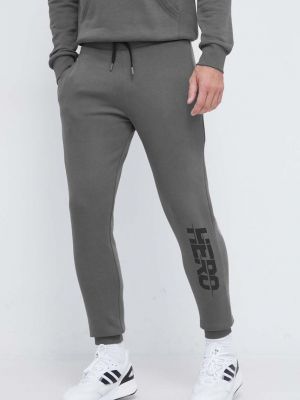 Spodnie sportowe bawełniane z nadrukiem Rossignol szare