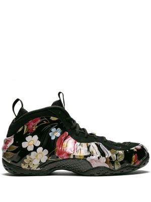 Snīkeri ar ziediem Nike melns