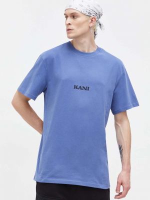 Tricou din bumbac Karl Kani albastru