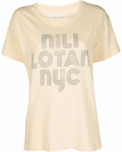 Camiseta con estampado Nili Lotan amarillo