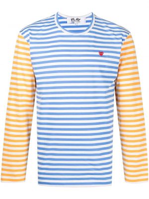 T-shirt a righe Comme Des Garçons Play blu