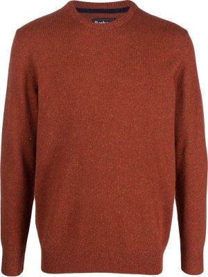 Pull en tricot col rond Barbour rouge
