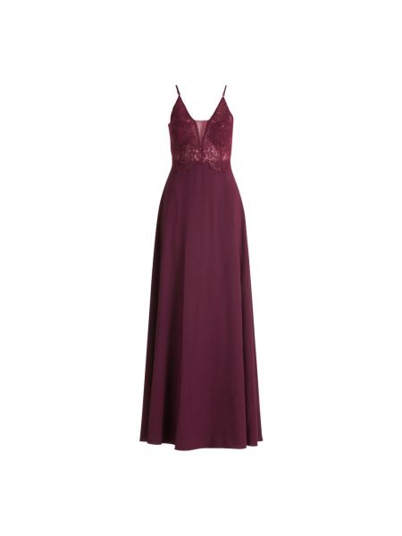 Sukienka długa koronkowa balowa Vera Mont fioletowa