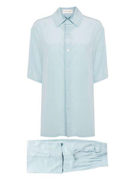 Seiden pyjama Olivia Von Halle blau