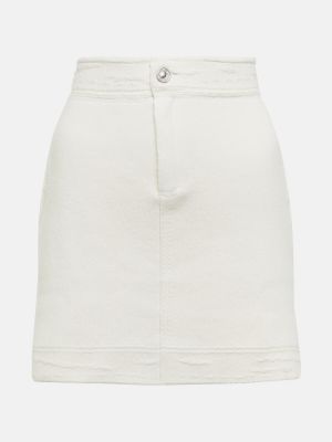 Bavlněné kašmírové mini sukně Barrie bílé