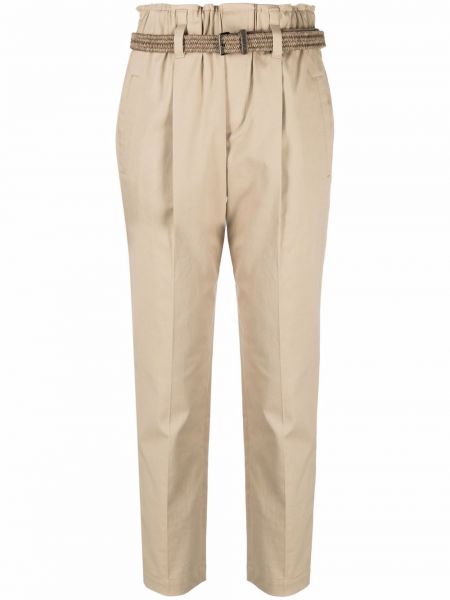 Pantaloni chino di cotone Brunello Cucinelli beige