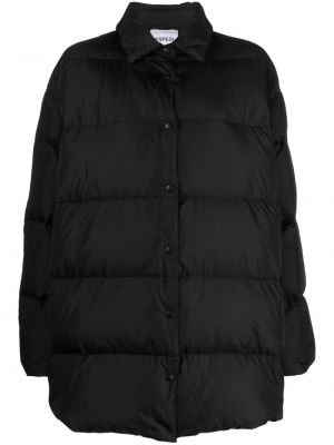 Пухено палто с пера Aspesi черно