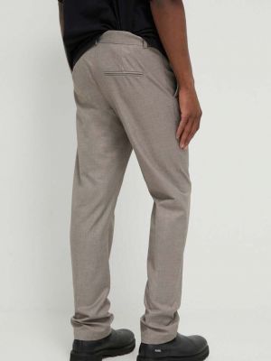 Jednobarevné kalhoty Bruuns Bazaar béžové