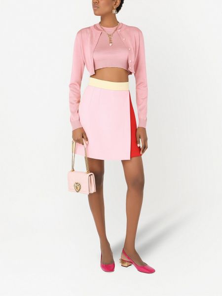 Falda de cintura alta Dolce & Gabbana rosa