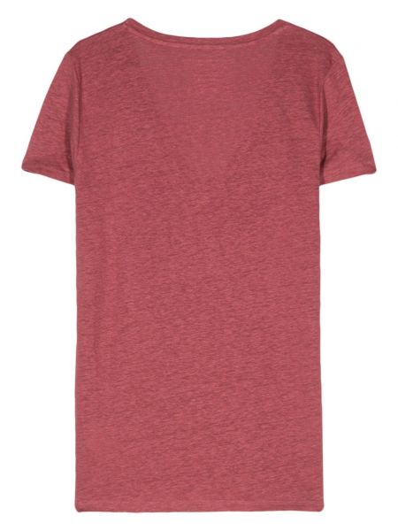 T-krekls ar v veida izgriezumu Majestic Filatures rozā