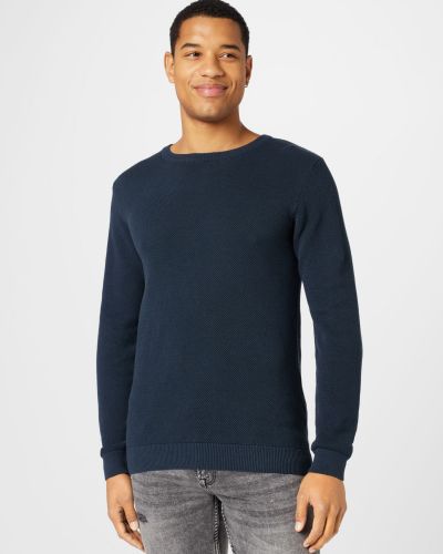 Пуловер Knowledgecotton Apparel синьо