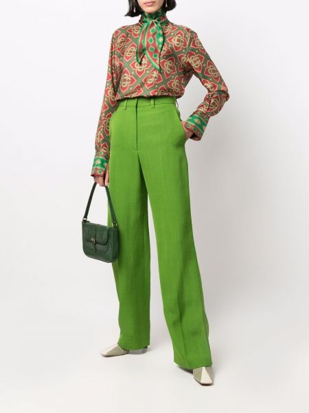 Pantalones de cintura alta Casablanca verde