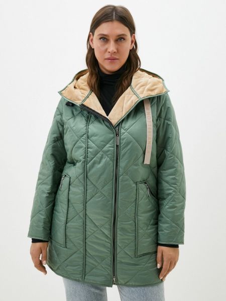 Утепленная демисезонная куртка Notte Bianca зеленая