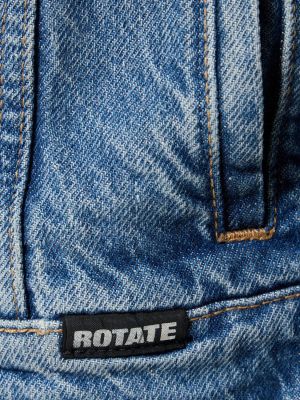 Giacca di jeans di cotone oversize Rotate blu