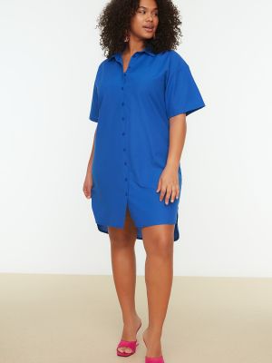 Košeľové šaty Trendyol modrá