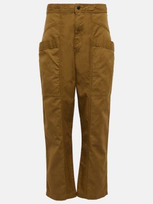 Pantalones de algodón Marant Etoile marrón