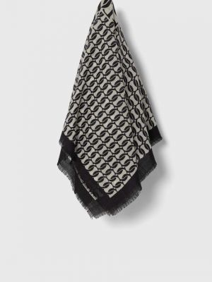 Черный шерстяной шарф By Malene Birger