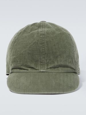 Medvilninis kepurė su snapeliu su eglutės raštu Sacai žalia