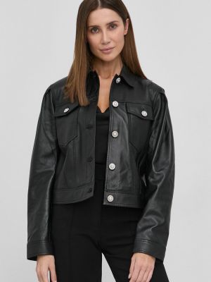 Usnjena jakna Custommade črna