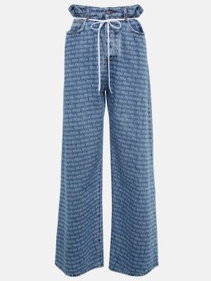 Широкие джинсы Miu Miu, синие