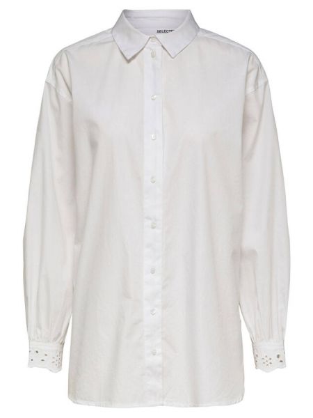 Блузка с длинным рукавом Selected Femme белая