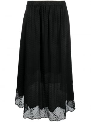 Krajkové hedvábné sukně Zadig&voltaire černé