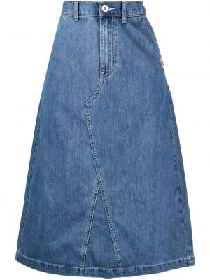 Haftowana spódnica jeansowa :chocoolate niebieska