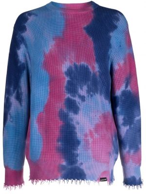 Пуловер с протрити краища Mauna Kea синьо