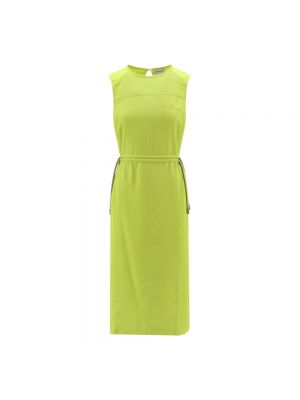 Zielona sukienka midi bez rękawów Moncler