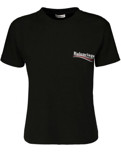 Přiléhavé tričko jersey Balenciaga černé