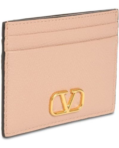 Kožená peňaženka Valentino Garavani ružová