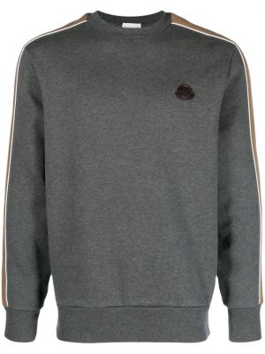 Пуловер на райета Moncler сиво