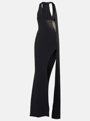 Σατέν μάξι φόρεμα David Koma μαύρο