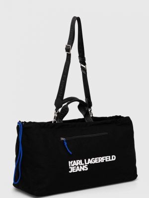 Pamučna torbica Karl Lagerfeld Jeans crna