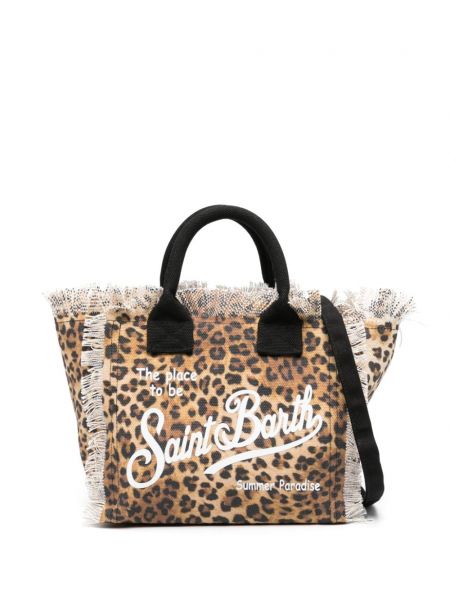 Strandtasche mit print mit leopardenmuster Mc2 Saint Barth