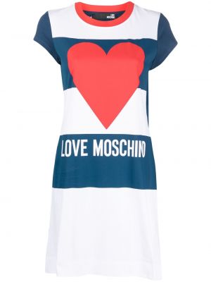 Мини рокля с принт със сърца Love Moschino