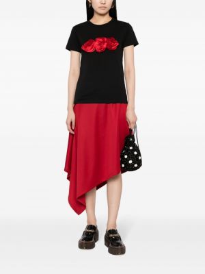 T-shirt en coton à fleurs avec applique Meryll Rogge