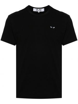 Kokvilnas t-krekls ar sirsniņām Comme Des Garçons Play melns
