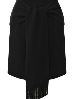 Шерстяная юбка с жемчугом из вискозы Mother Of Pearl черная