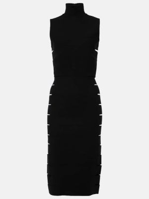 Μίντι φόρεμα Alaia μαύρο
