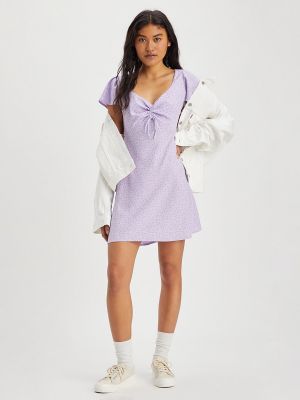 Mini vestido manga corta Levi's violeta