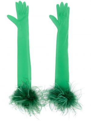 Handschuh mit federn Styland grün