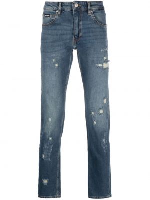 Jeans skinny strappati slim fit Just Cavalli blu