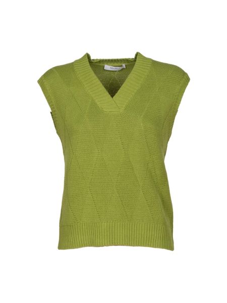 Sweter bawełniany Max Mara zielony