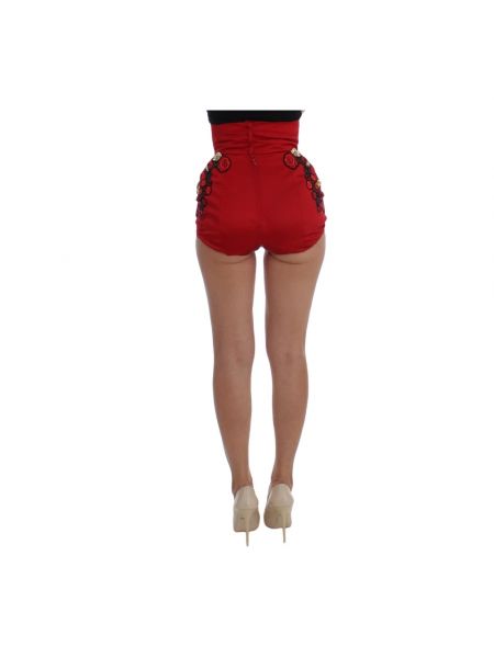 Pantalones cortos con bordado de seda de cristal Dolce & Gabbana