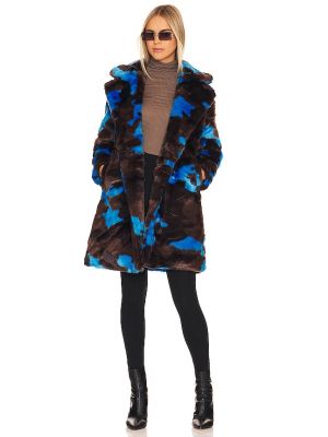 Apparis Jahaira 2 Faux Fur Coat in Brown. Size XL, XS.
