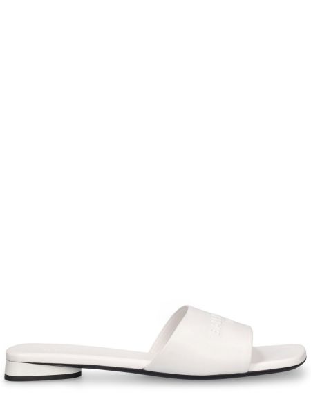 Sandały skórzane Balenciaga białe