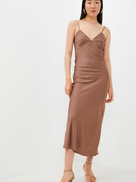 Платье в бельевом стиле Lmp коричневое